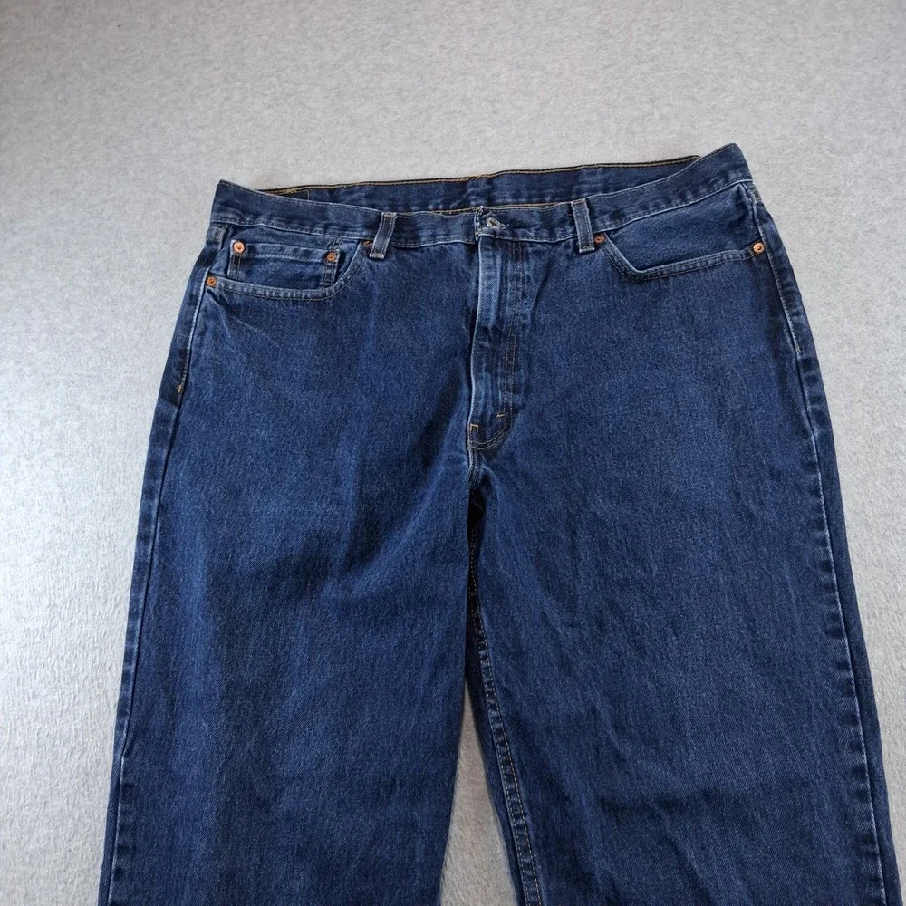 Levi's 550 Relaxed Fit Jeans Mens 40x32 Dark Indigo Blue Denim